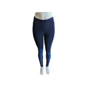 Marika Womens S Navy Blue Full Length Workout Yoga Stretch Compression